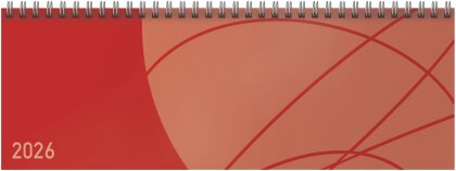 Tischkalender quer Professional Colourlux 2026 rot
