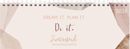 Tischkalender quer Plan it 2026
