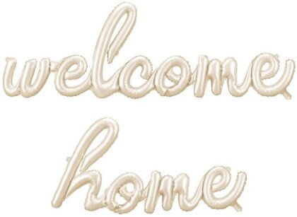 Folienballon Welcome Home - cappuccino