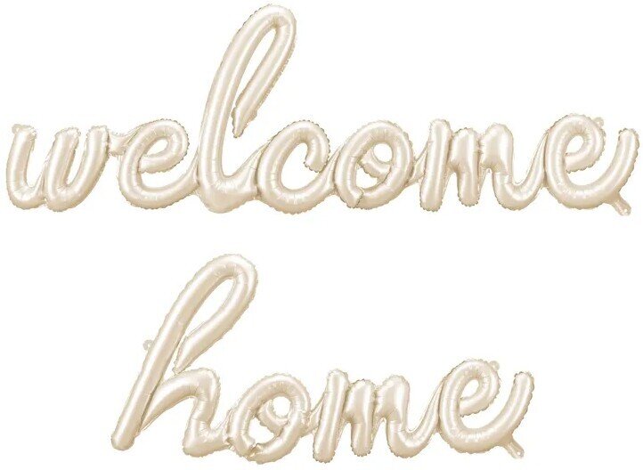 Folienballon Welcome Home - cappuccino