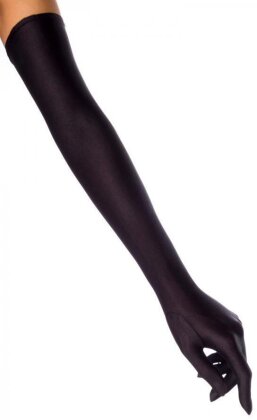 Satin-Handschuhe schwarz extra lang