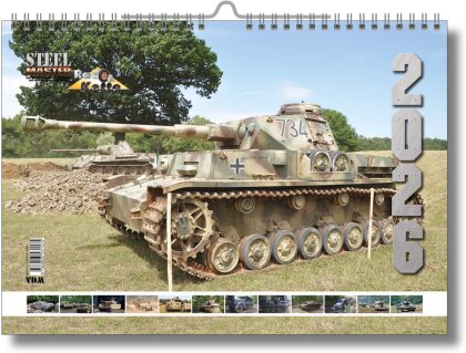 STEELMASTER 2026 - Panzerfahrzeuge - A3-Wandkalender - Original VDM Heinz Nickel-Kalender [Kalender]