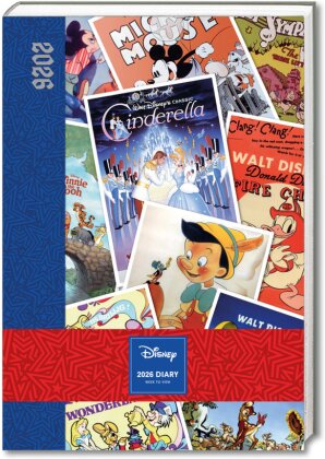 Disney Vintage Posters - A5-Tischkalender 2026