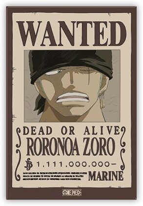 Aimant - Wanted Zoro - One Piece - 8 cm