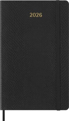 Moleskine Precious & Ethical 12 Monate Wochen Notizkalender 2026, L/A5, Liniert, Weicher Einband, Mamba Schwarz - mit Box