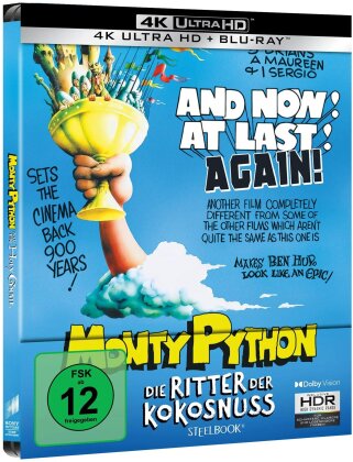 Monty Python - Die Ritter der Kokosnuss (1975) (Limited Edition, Steelbook, 4K Ultra HD + Blu-ray)