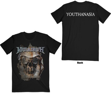 Megadeth - Youthanasia Ripped Thru Back Print (Black) T-Shirt