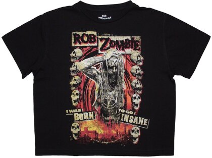 Rob Zombie - Born To Go Insane Crop Top (Black) Girlie