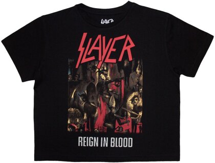 Slayer - Reign In Blood Crop Top (Black) Girlie