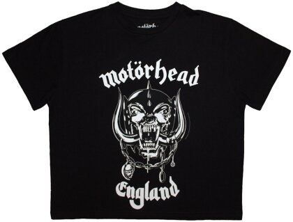Motorhead - England Crop Top (Black) Girlie