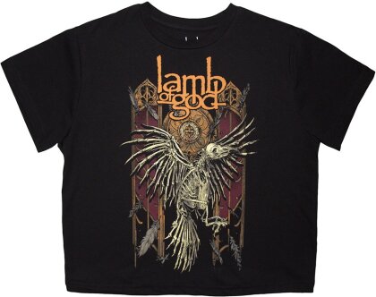Lamb Of God - Crow Crop Top (Black) Girlie