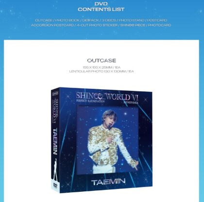 Shinee (K-Pop) - World VI - Perfect Illumination: Shinee's Back (TAEMIN Version, 3 DVDs)