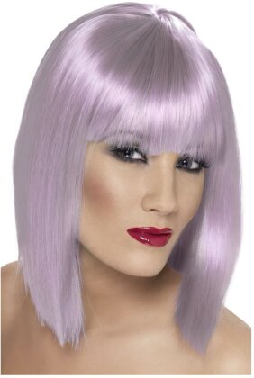 Glam neon lila Perücke
