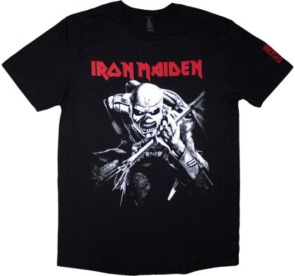Iron Maiden - 50 Trooper Charge White Sleeve Print (Black) T-Shi