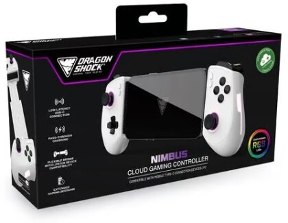 DragonShock - Nimbus - Drahtloser Bluetooth-Controller Weiß