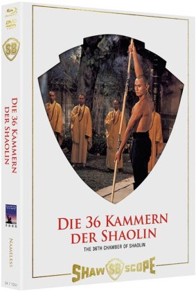 Die 36 Kammern der Shaolin (1978) (Cover B, Limited Edition, Mediabook, Uncut, Blu-ray + DVD)