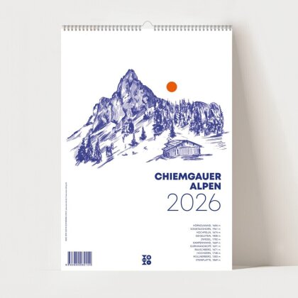 Chiemgauer Alpen, Wandkalender 2026, Monatskalender - A4
