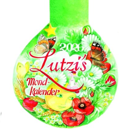 Lutzis Mondkalender rund Ø 16cm (Tagesabreisskalender) 2026