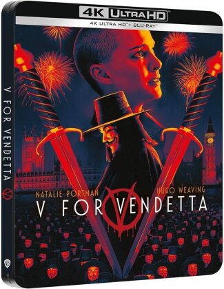 V for Vendetta (2005) (Limited Edition, Steelbook, 4K Ultra HD + Blu-ray)