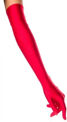 Satin-Handschuhe rot extra lang