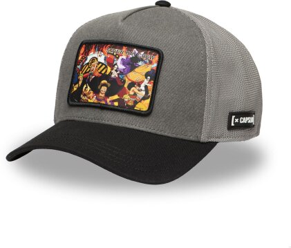Casquette Trucker Premium - Straw Hat Crew (Noir/Gris) - One Piece - U - Grösse U