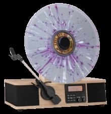 Fuse - Wrap Vertical Record Player With Bluetooth In/Out. Fm Radio. And Built-In Album Cover Holder