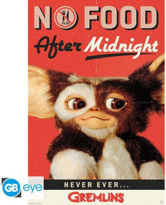 Poster - No Food after Midnight - Gremlins - Roulé & filmé - 91.5 cm