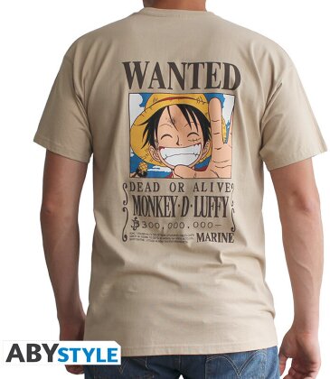 T-shirt - Vintage Wanted Luffy - One Piece - L - Grösse L
