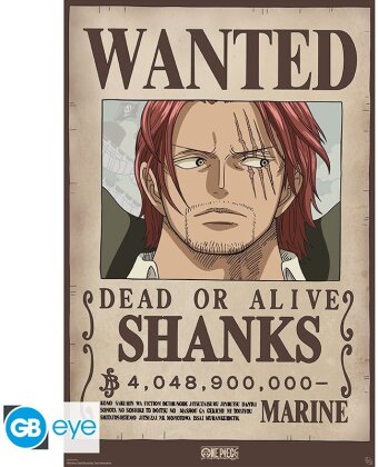 Poster - Wanted Shanks Wano - One Piece - Roulé & filmé - 91.5 cm