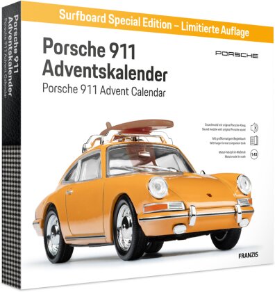 FRANZIS 67299 - Porsche 911 "Surfbrett" Bahamagelb Adventskalender