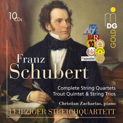 Leipziger Streichquartett & Franz Schubert (1797-1828) - Complete String Quartets & Trout Quintet (10 CDs)