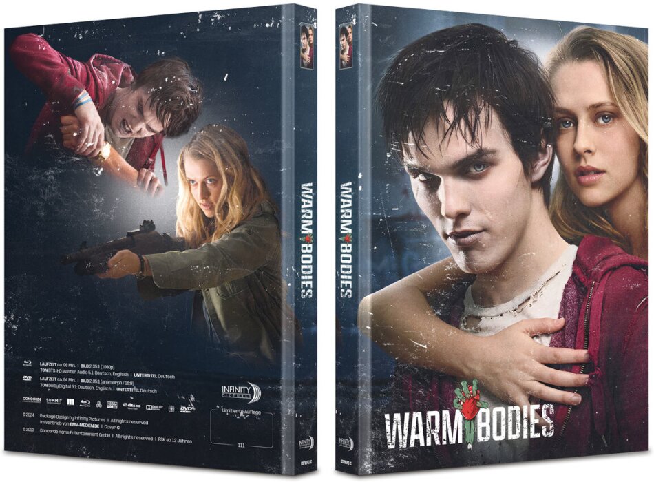 Warm Bodies (2013) (Cover C, Limited Edition, Mediabook, Blu-ray + DVD)