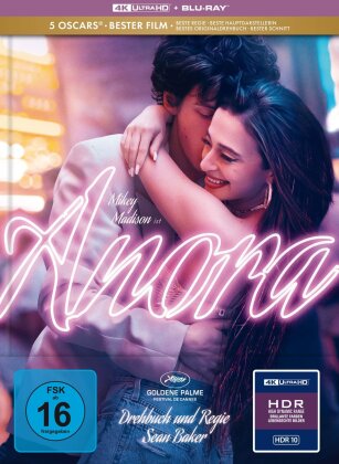 Anora (2024) (Cover B, Edizione Limitata, Mediabook, 4K Ultra HD + Blu-ray)