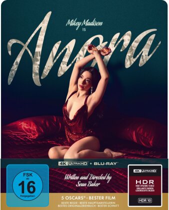 Anora (2024) (Edizione Limitata, Steelbook, 4K Ultra HD + Blu-ray)