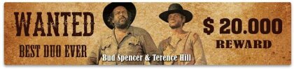 Bud Spencer & Terence Hill Blechschild mit Magnet Wanted 16 x 3,5 cm
