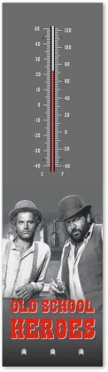 Bud Spencer & Terence Hill Thermometer mit Schlüsselhalter Old School Heroes