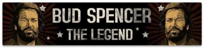Bud Spencer Blechschild mit Magnet The Legend 16 x 3,5 cm