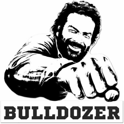 Bud Spencer 3D Blechschild Bulldozer black/white 45 x 45 cm