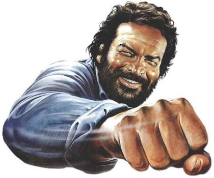 Bud Spencer 3D Blechschild Bud Spencer Faust 45 x 45 cm