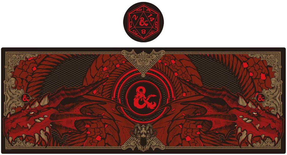 Dungeons & Dragons Schreibtischunterlage & Untersetzer Set Graphic