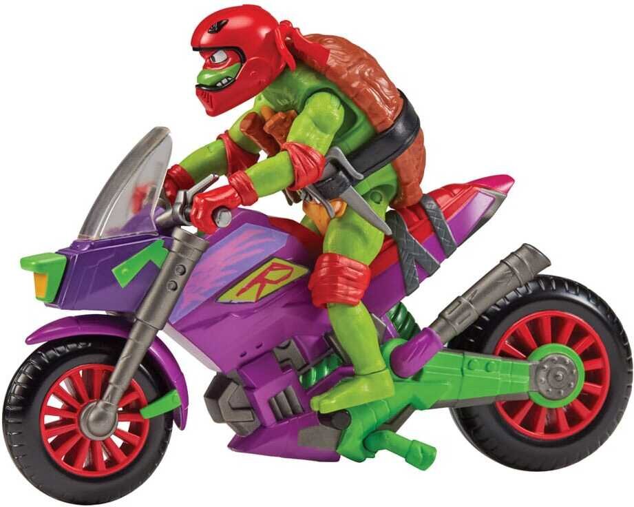 Die Abenteuer der Teenage Mutant Ninja Turtles Actionfigur mit Fahrzeug Raphael & Purple Dragon 12 cm