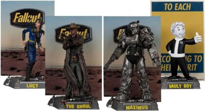 Fallout Movie Maniacs PVC Statuen 4er-Pack Lucy, Maximus - The Ghoul & Vault Boy 15 cm