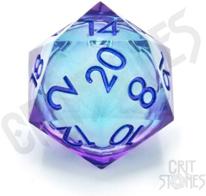 CritStones Liquid Core Würfel D20 Moonlight Mystery 3 cm