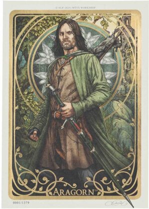 Herr der Ringe Kunstdruck Aragorn Art Card 14 x 21 cm Limited Edition