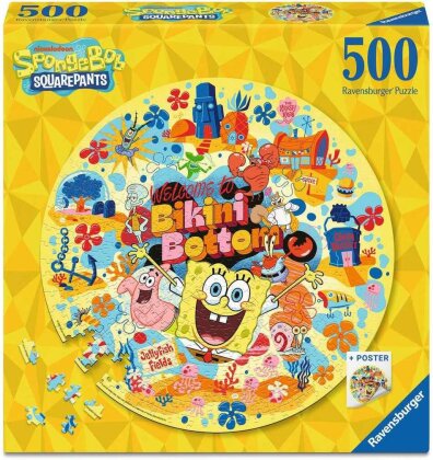SpongeBob Schwammkopf Rund-Puzzle Welcome to Bikini Bottom (500 Teile)