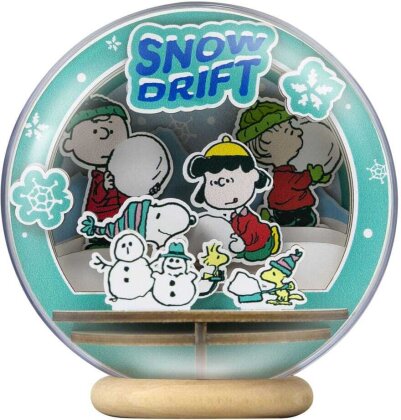 Die Peanuts Puremind Modellbausatz Wooden Theater Globe Snow Drift