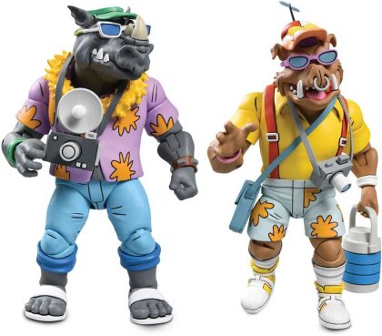 Teenage Mutant Ninja Turtles (Cartoon 1980) Actionfiguren 2er-Pack Vacation Bebop and Rocksteady 18 cm