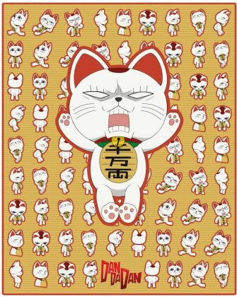 Dandadan Decke Turbo Granny (Maneki-neko) 120 x 153 cm