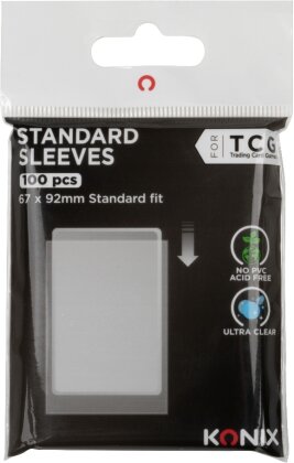 Protèges Cartes 100 pièces - Standard Sleeves - taille Standard - transparent