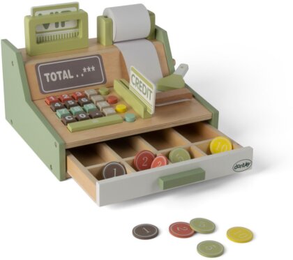 Kaufladenkkasse Holz Geschenkbox 17 Teile